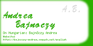 andrea bajnoczy business card